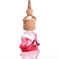 6ml custom design flower shape car perfume diffuser bottle with a wooden cap